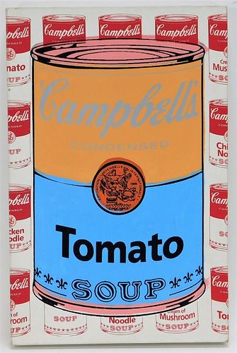 Steve Kaufman Campbell's Tomato Soup Pop Painting