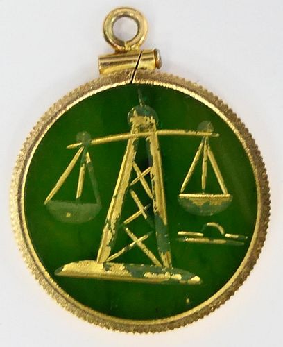 SMALL 14KT CHARM SCALE OF JUSTICE