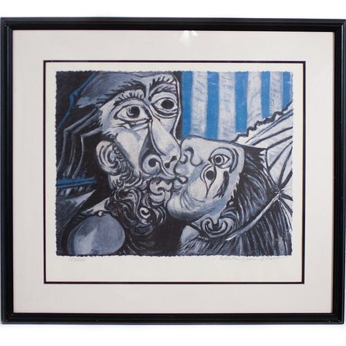 Pablo Picasso (Spanish. 1881-1973) Lithograph "The Kiss"