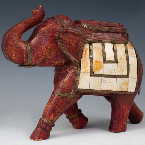 Oriental Wood & Bone Elephant