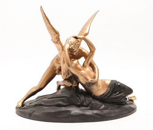 After Canova, Psyche & Cupid Terracotta Sculpture