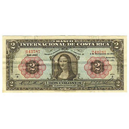1932 COSTA RICA 2 COLONES