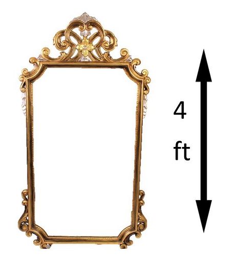 Large Gilt Wood Carved Mirror