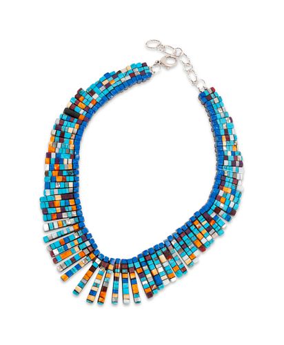 Charlene Sanchez Reano
(KEWA, 20TH CENTURY)
Attributed, Reversible Mosaic Inlay Multi-Stone Necklace