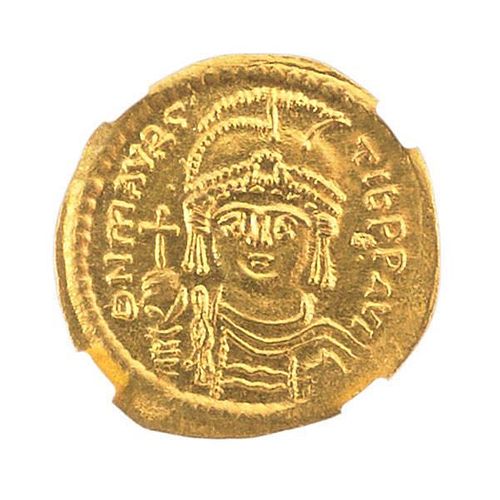 ANCIENT BYZANTINE GOLD AV SOLIDUS COIN