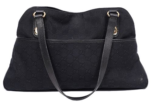 Gucci Black Monogram Shoulder Bag