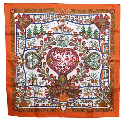 Hermes Silk Scarf Decoupages 90cm NEW in Box