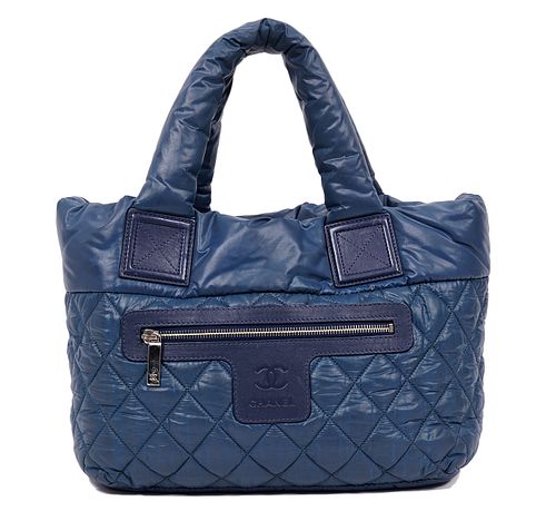 Chanel Cocoon Blue Quilted Pillow Bag 2009