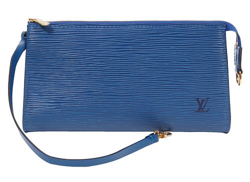 Louis Vuitton Blue Epi Pouchette Bag 1998