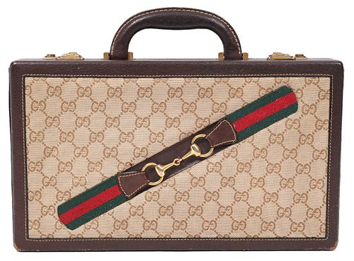Vintage 1975 Gucci Monogram Attache Case
