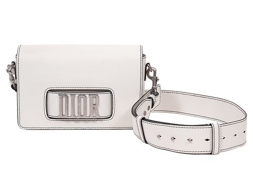 Dior Dio(r)evolution White Leather Flap Bag