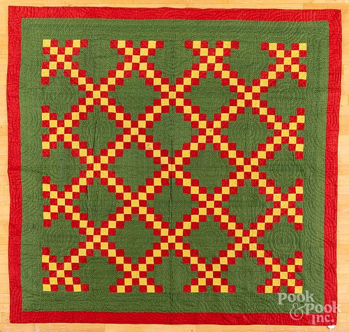 Irish chain quilt, late 19th c.