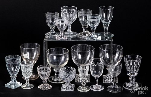 Colorless glass cordials and stemware