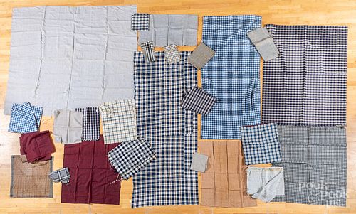 Lot of homespun and checkered cottons