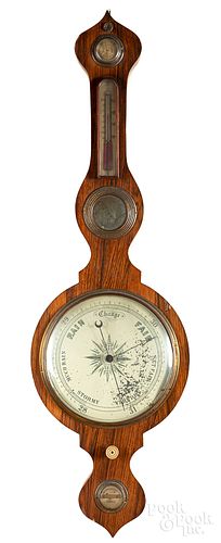 Victorian rosewood banjo barometer