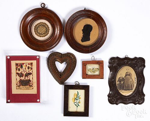 Group of small framed works
