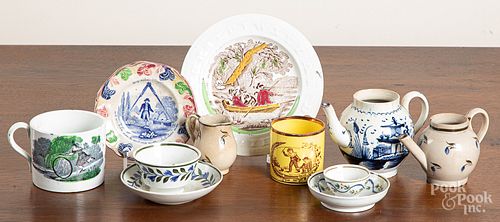 Group of Staffordshire and pearlware