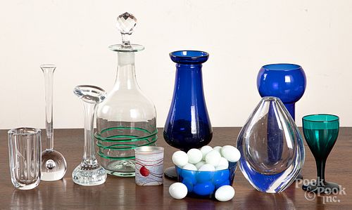 Group of decorative glass, tallest - 11 1/2".