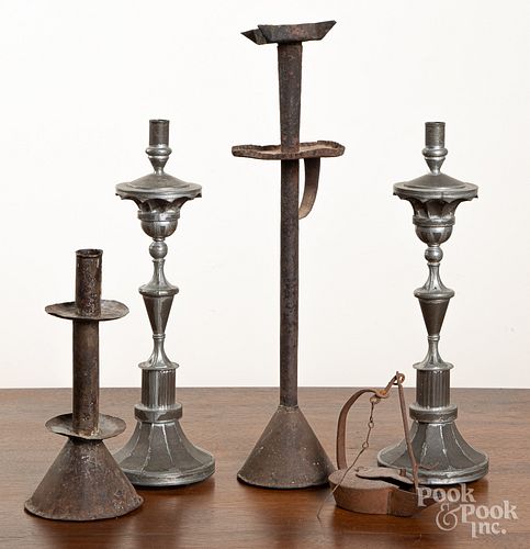 Five pieces of tin and iron lighting