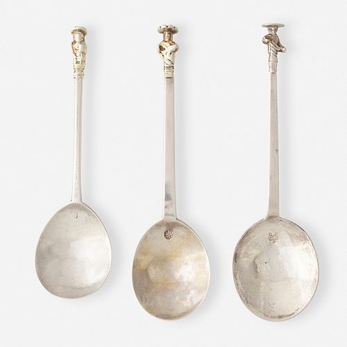 Apostle spoons, collection of three
