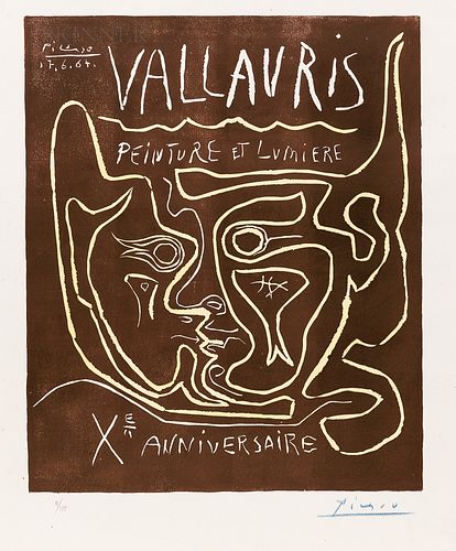 Pablo Picasso (Spanish, 1881-1973)      Vallauris Peinture et Lumière Xe Anniversaire