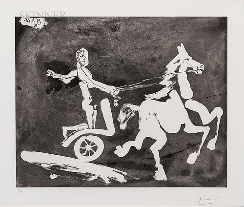 Pablo Picasso (Spanish, 1881-1973)      Télévision - Course de chars à l'antique I