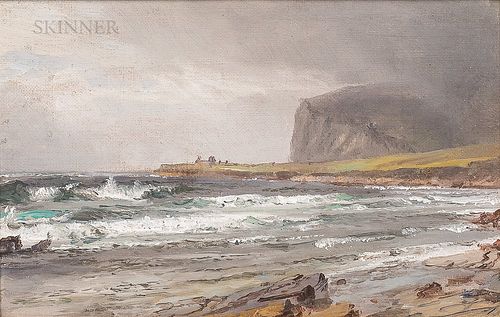 William Trost Richards (American, 1833-1905)      Coastal Study, Approaching Storm