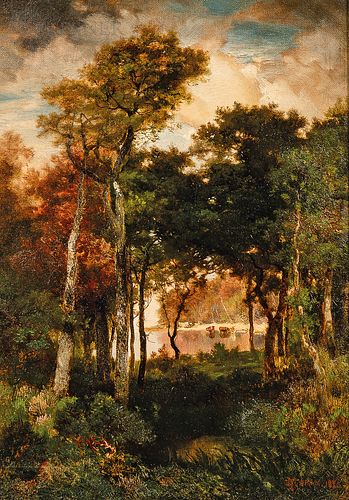 Thomas Moran (American, 1837-1926)      A Glimpse of Georgica Pond