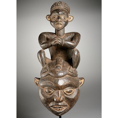 Bamileke or Bamum Peoples mask, ex J.J. Klejman