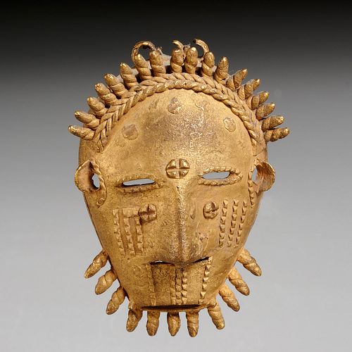Baule Peoples, gold mask pendant ex-Paul Guillaume