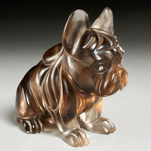 Faberge style carved French Bulldog
