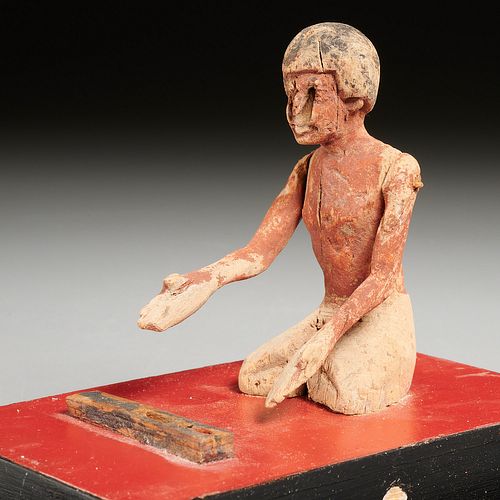 Ancient Egyptian scribe & palette, ex-museum