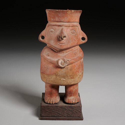 Pre-Columbian Chancay figural jug, ex-Komor