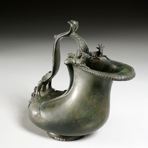 Roman style bronze wine jug, ex-museum