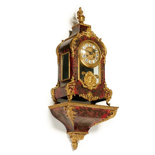 Napoleon III ormolu mounted Boulle bracket clock