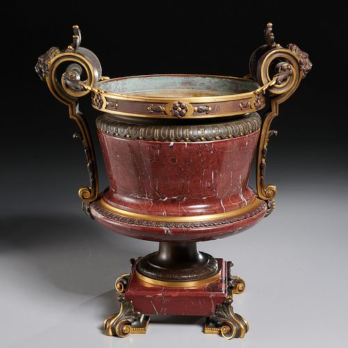 Nice Louis Philippe bronze and marble centerpiece
