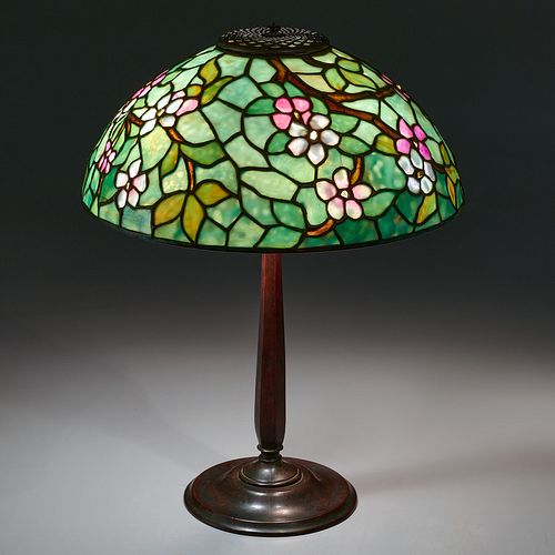 Tiffany Studios, 'Apple Blossom' table lamp