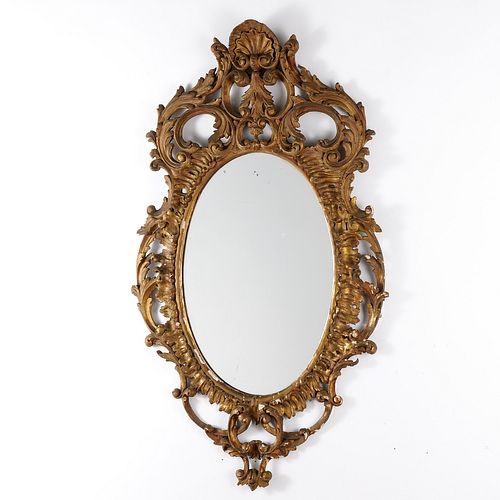 Nice George III carved giltwood mirror