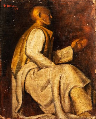 Francesco Di Cocco (Roma 1900-Roma 1989)  - Sitting man - the prophet, 1924