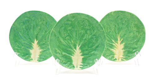 A Set of Twelve Dodie Thayer Lettuceware Salad Plates Diameter 8 inches.