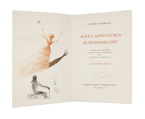 [ARTIST'S BOOK]. DALI, Salvador (1904-1989), illustrator. -- DODGSON, Charles Lutwidge ("Lewis Carroll") (1832-1898). Alice in Wonderland. New York: W