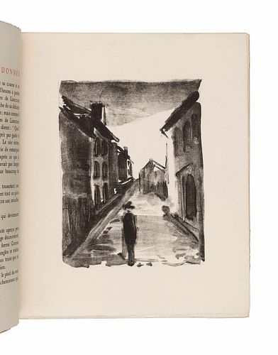 [ARTIST'S BOOK]. VLAMINCK, Maurice de (1876-1958), illustrator. DUHAMEL, Georges (1884-1966). Les Hommes abandonnes. Paris: Marcel Seheur, 1927. 