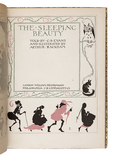 [ILLUSTRATED BOOKS]. RACKHAM, Arthur (1867-1939), illustrator. -- EVANS, Charles Seddon (1883-1944). The Sleeping Beauty. London and Philadelphia: Wil