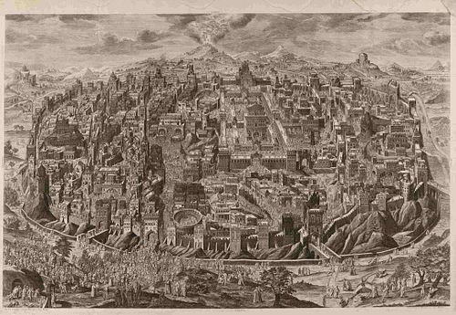 [MAPS & ATLASES]. VINDEL, August. [View of Jerusalem from the West, with scenes from the Passion of Christ.] Vienna, ca 1750. 