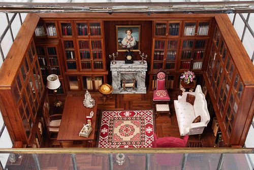 [MINIATURE ROOM] -- [FLEMING, John (1910-1987)]. Miniature of his 57th Street Library and Gallery. 