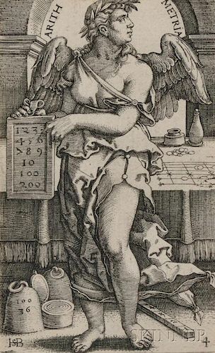 Hans Sebald Beham (German, 1500-1550)      The Seven Liberal Arts / A Collection of Seven Prints