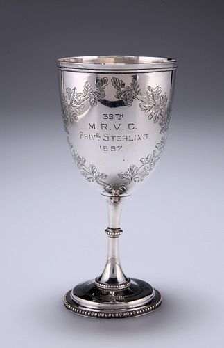 A VICTORIAN SILVER GOBLET
 by William Evans, Londo