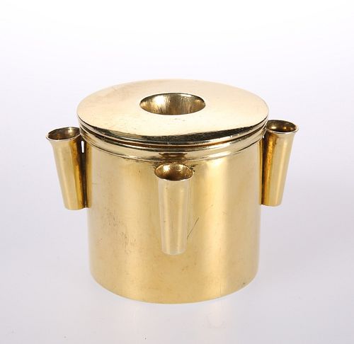 AN EARLY VICTORIAN SILVER-GILT INKWELL
 London 183