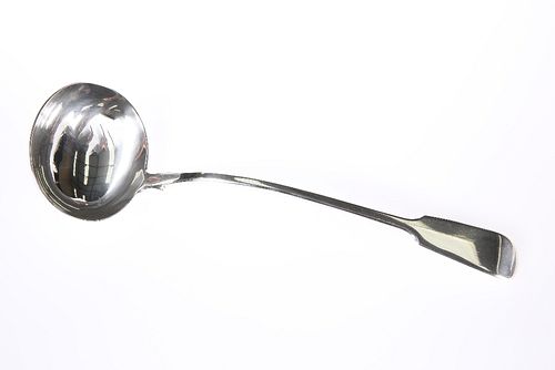 AN EARLY VICTORIAN SILVER SOUP LADLE
 by John & He