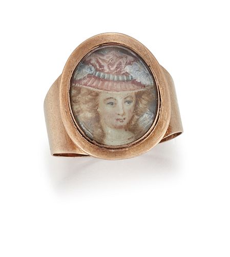 A LATE 18TH / EARLY 19TH CENTURY PORTRAIT MINIATUR